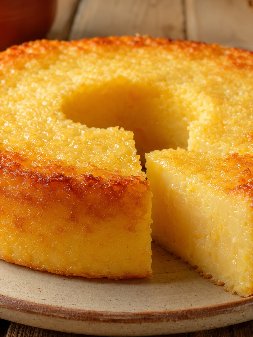 Bolo de aipim cremoso